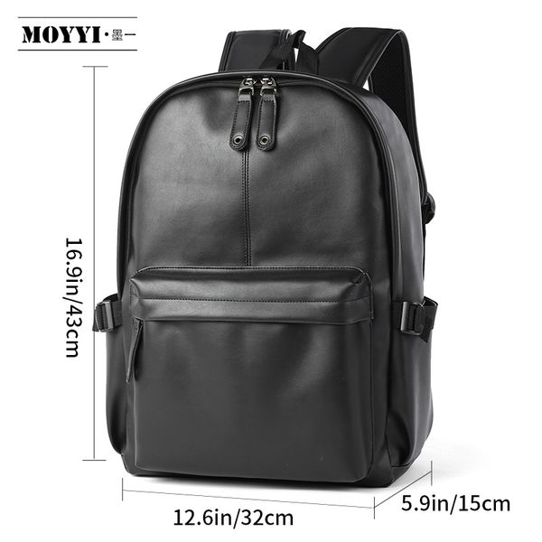

pu leather backpack men lapcollage bags wasserdichter rucksack mochila cuero