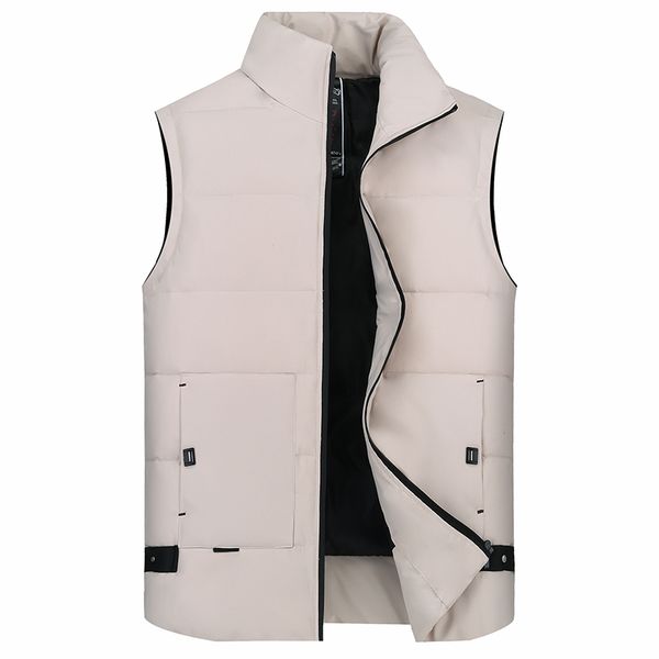 

plus size vest men new stylish spring autumn warm fat sleeveless jacket men winter waistcoat casual coats, Black;white