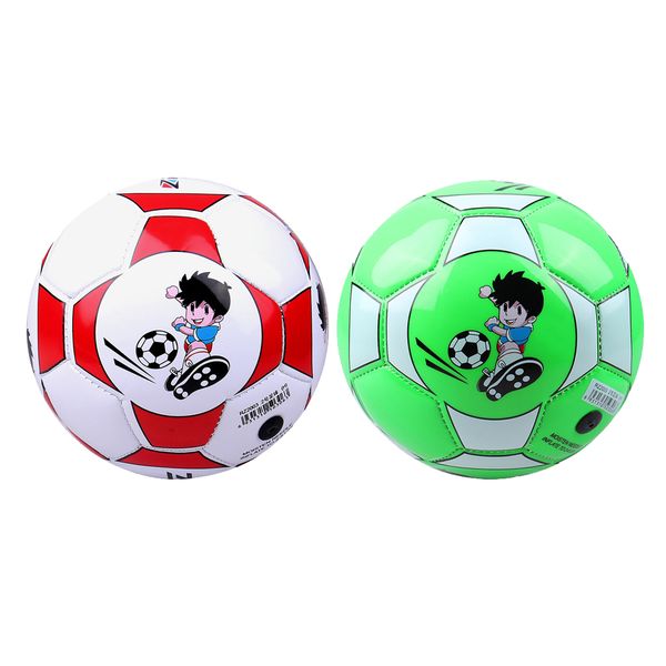 

2x kids children football pu leather ball multicolor kids play soccers