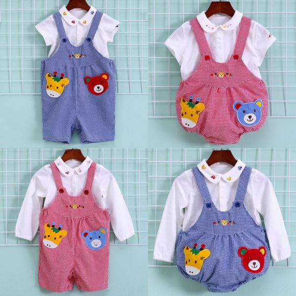 

mikizorayi fashion brand clothing cartoon bear deer embroidery men's and women's belt embroidery clothing children's children, Blue