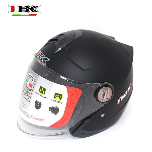 

ibk motorbike protective helmet electric bicycle scooter casco 3/4 double visor summer matte helmet ibk-720
