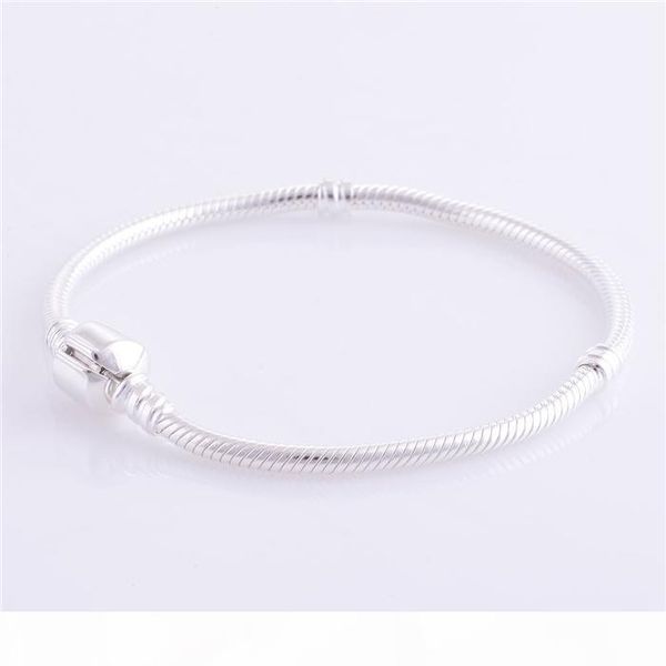

woman s925 ale sterling silver snake bracelet diy jewelry findings european charms beads bracelets & bangle jewelry making, Golden;silver