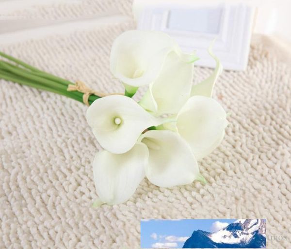 Groothandel 30 stuks Real Touch Decoratieve Kunstbloemen Calla Lelie Bruidsboeket Kunstmatige Bruidsboeket Feestartikelen 20 kleuren