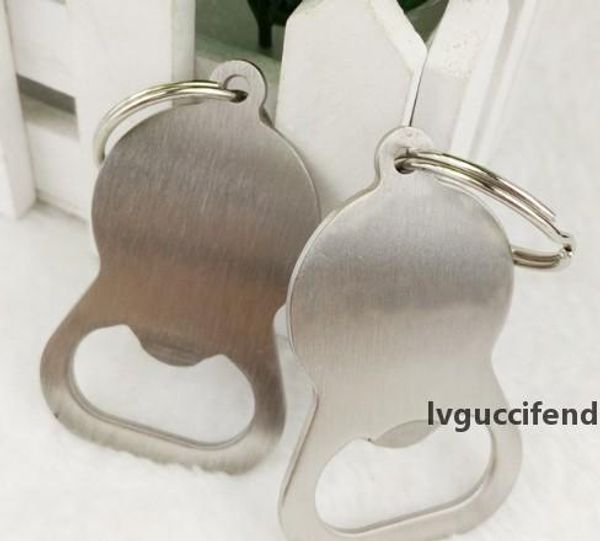 

mini gourd shaped openers stainless steel beer bottle opener keychain keyring opener fast shipping