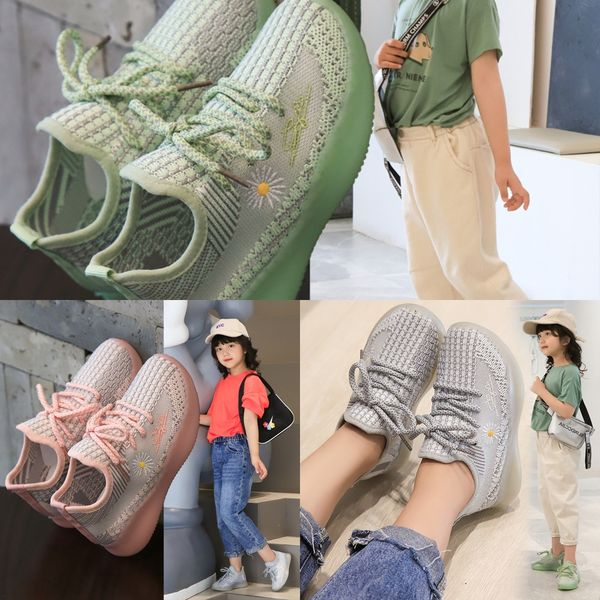 

sports 2020 new daisy men's and women's middle school sneakers children's shoes children's flying running shoes, Black