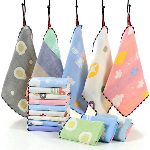 

25*25 six-layer saliva gauze infant square saliva kindergarten baby towel cute cartoon small towel