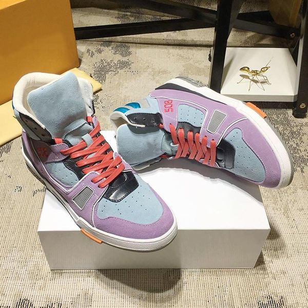 

new arrival trainer sneaker boot men 's shoes fashion luxury sneakers comfortable plus size lace -up high men shoes zapatillas hom, Black