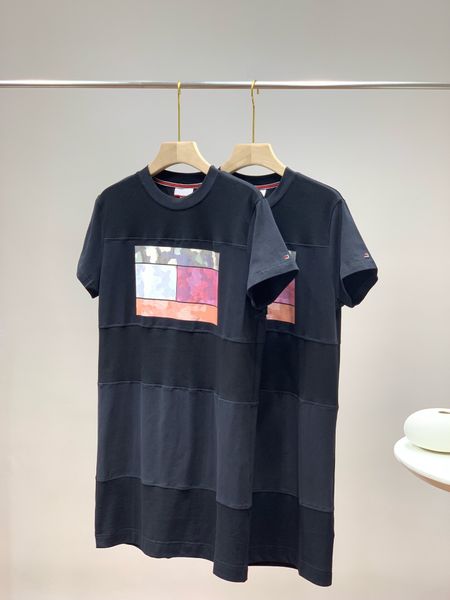 

women's t-shirt dress loose korean style over the knee mid-length short-sleeved shirt skirt bag hip skirt, Black;gray