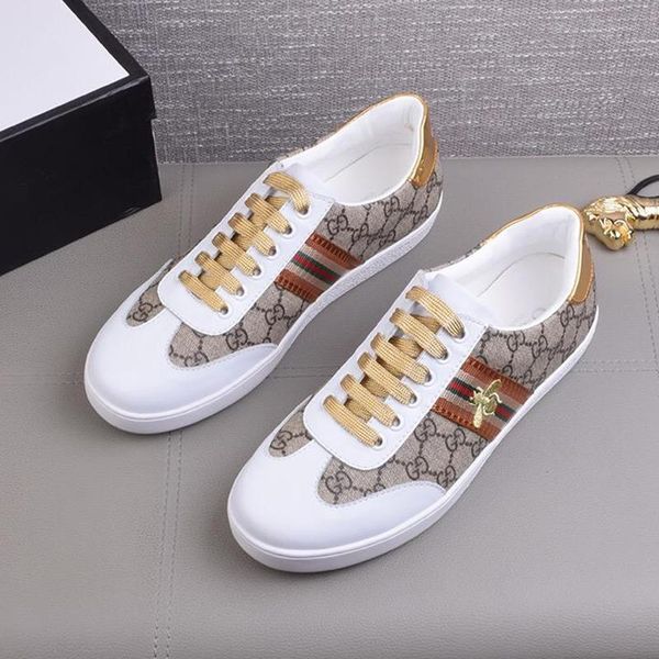 

mens shoes outdoor walking lightweight sports shoes lace -up low casual men shoes fashion luxury footwears men 's ace embroidered, Black