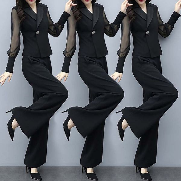 

2cuxj small fragrance style small fragrant business business suit women's 2020 autumn new black slimming fashion korean temperament lei, Gray