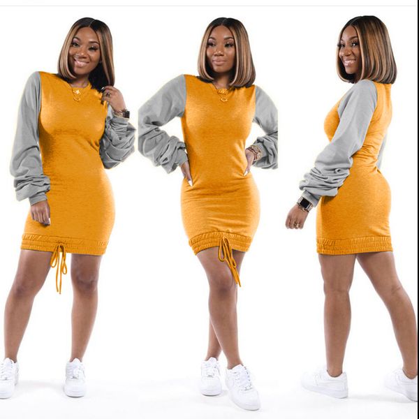 

новая тенденция европейских и американских женщин вскользь платьев в горячих цветов и мозаикой хорошо продаются в 2020 году, Black;gray