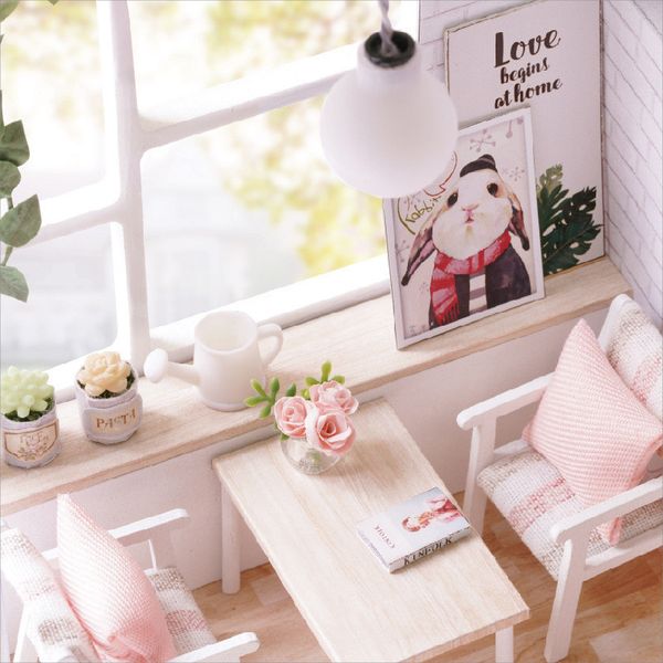 

diy doll miniature dollhouses model wooden toy furnitures handmade house lol dolls romantic birthday gift for children y200414