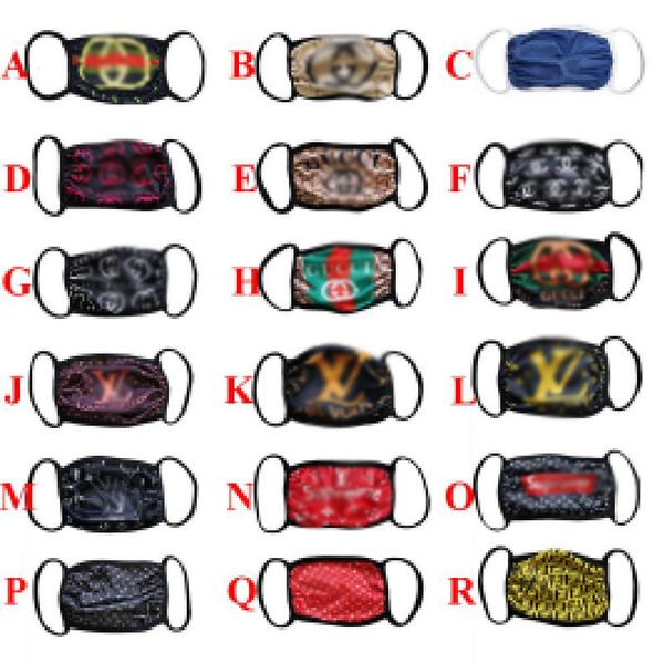 

мода международного дизайнера маски для лица luxury mask washable ткани пылезащитного респиратор открытого спорт магазин печать маска люди ж, Silver