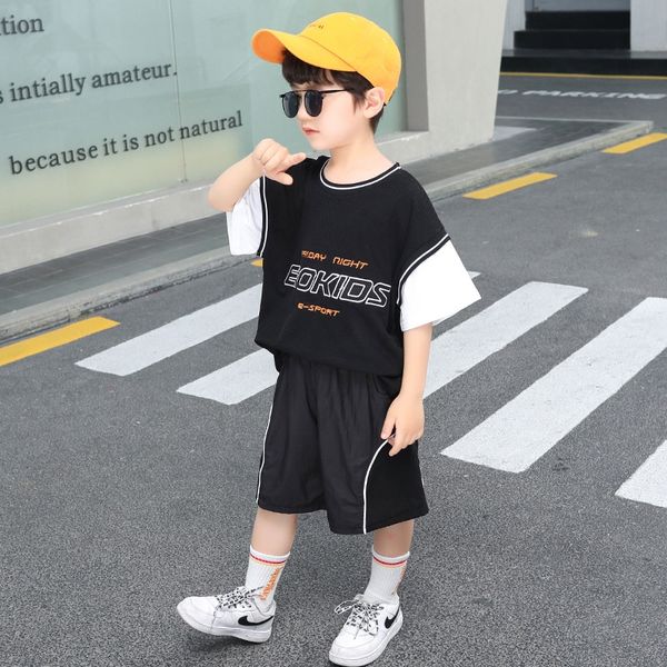 

ht9vs zhongda suit summer 2020 new korean sports mesh short sleeve two-piece suits for boys and girls children's suits for boys and gir