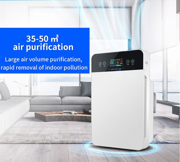 

negative ion oem home use stages tuya uv lamp hepa filter ultraviolet led sanitizer optional air purifier with control