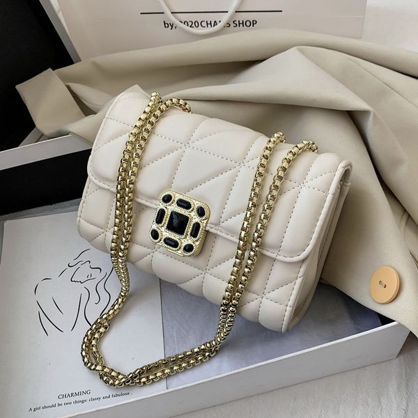 

2020 women new fashion designer soft pu elegant diamond lattice shoulder bag crossbody office daily