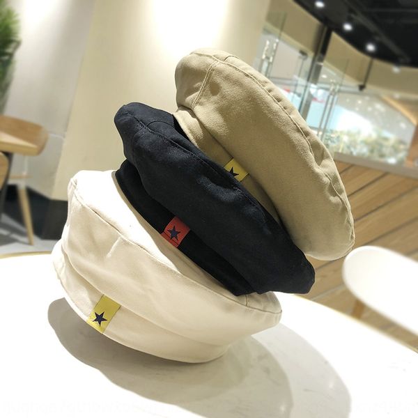 

kxchx korean online red autumn casual flat beret children's all-match street solid color tide bud painter beret octagonal octagonal hat, Blue;gray