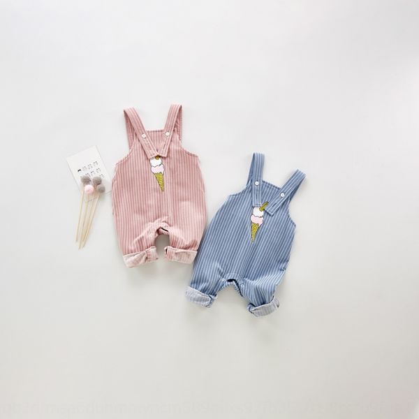 

0-3 years old boy autumn belt 2020 new striped baby girl long western-style cute casual pants trousers casual pants 8, Blue