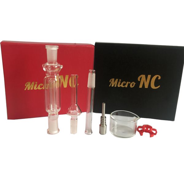 Kit coletor de néctar para fumar 10mm com tigela de vidro curvo happywater tubo de vidro de metal para unhas 1 peça clipe de plástico em estoque DHL entrega gratuita