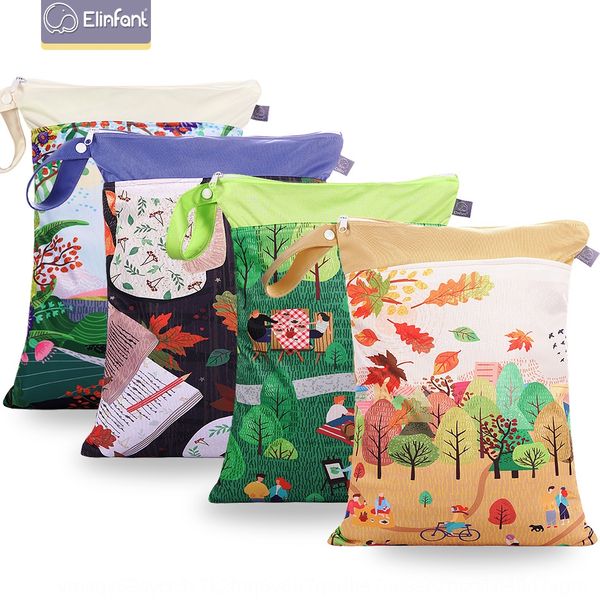 

elinfant new season story series diaper waterproof diaper waterproof bag 30*40 double zipper storage bag