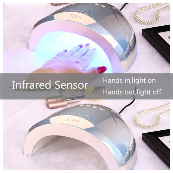 

48w uv led nail lamp suitable for all gel varnish with infrared sensing 5/30/60s timer smart fast drying nail manicure machine