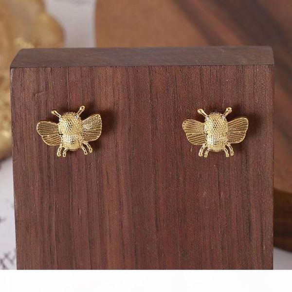 

1.2*1.5cm small bee shape charm earring necklace for women summer jewelry ps8639, Golden