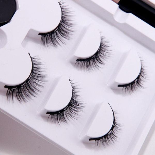 

false eyelashes magnetic eyelash set glue eyeliner j6e5
