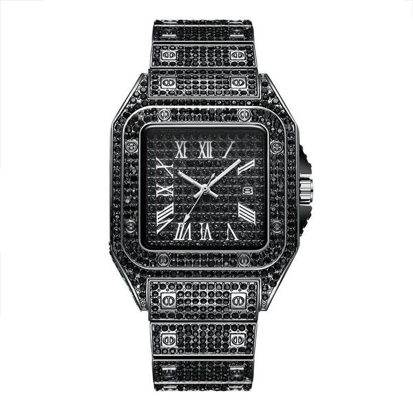 

sale full fashion shinning wristwatch men diamond watch iced out movement quartz steel stainless watches party watch s qmhe, Slivery;brown