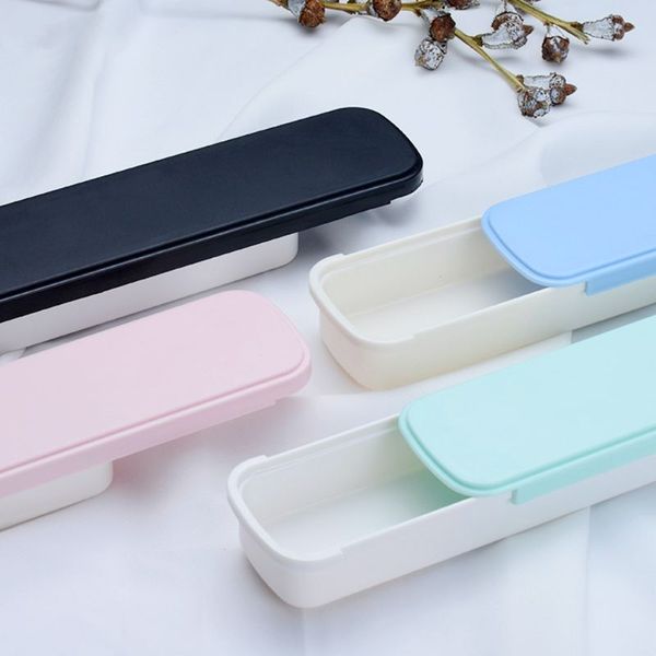 

portable chopsticks fork spoon box with fixed buckle travel tableware storage case cutlery flatware camping kitchen utensile