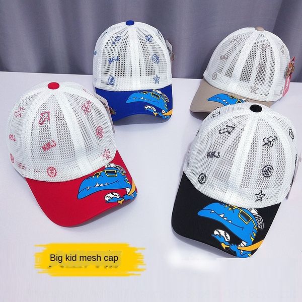 

children's boy's girl's big boy's sun cool baseball hat net baseball cap net hat mesh breathable kid's cap, Yellow