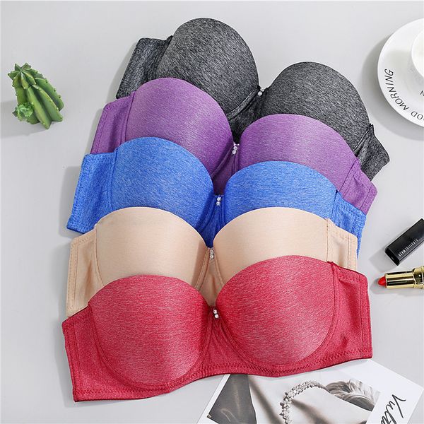 

ab cup bras for women bralette seamless satin bras girls push up underwear ladies lingerie plunge intimates fashion, Red;black