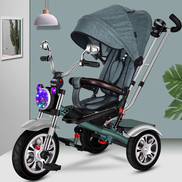 

strollers# multifunctional children's trolley, tricycle, you can sit, lie, the seat be rotated 2021