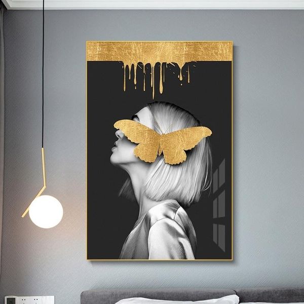 

3 панели nordic женщина способа холстины аннотация pop art poster печать современные стены искусства картина для гостиной скандинавской home