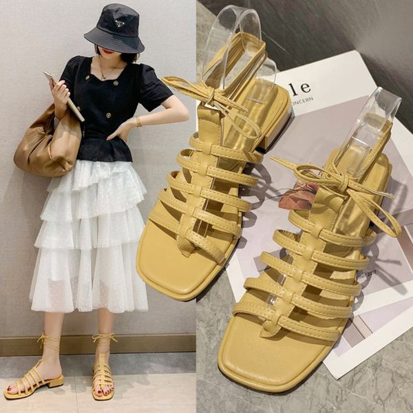 

fairy slingback clip toe gladiator sandals women flip flops low heels sandales ankle lace up narrow band sandalias women shoes, Black