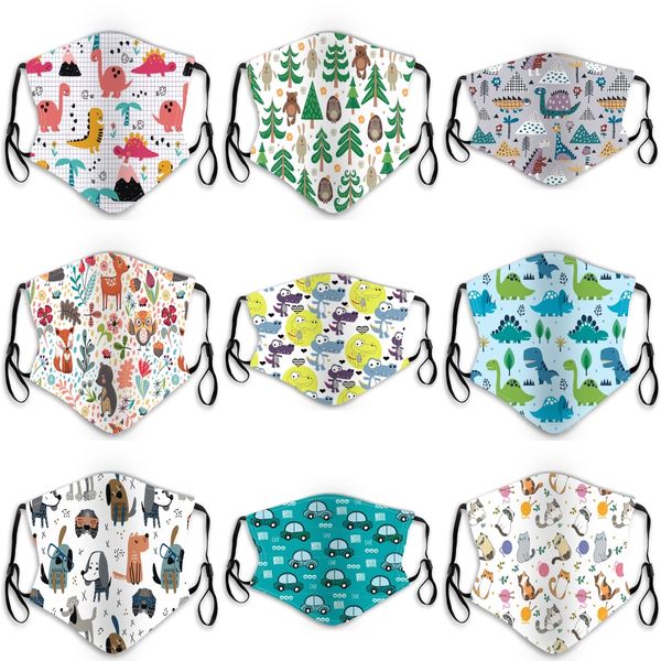

2020 in stock fast ship kids and face masks with breathing valve 3-layer fashion designer mask dustproof earloop masks#447