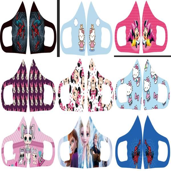 

cartoon masks tapabocas personnage de dessin anime face cover face mouth nose protection dhl washable reusable mask movdi w