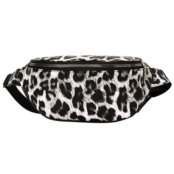

women handbag neutral outdoor zipper leopard print messenger bag sport chest bag waist