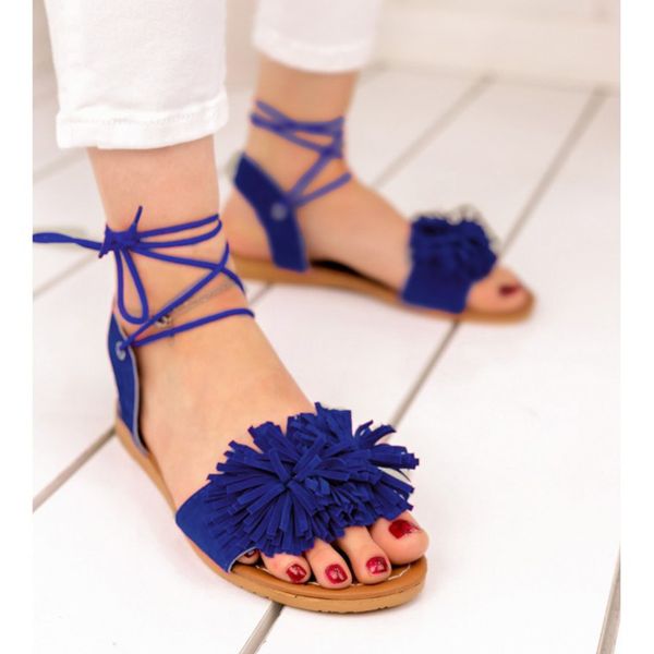 

halle saks blue sÃ¼et sandals, Black