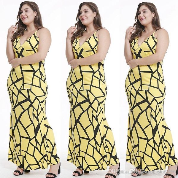 

платья женщин сексуальный плеча sling элегантный рукавов plaid печати толстуха юбки повседневные сыпучие bodycon талия длинные платья плюс р, Black;gray