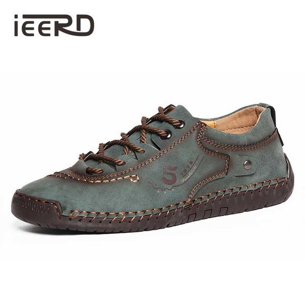 

plus size winter men shoes casual split leather shoes men loafers super comfort snow flats moccasins, Black