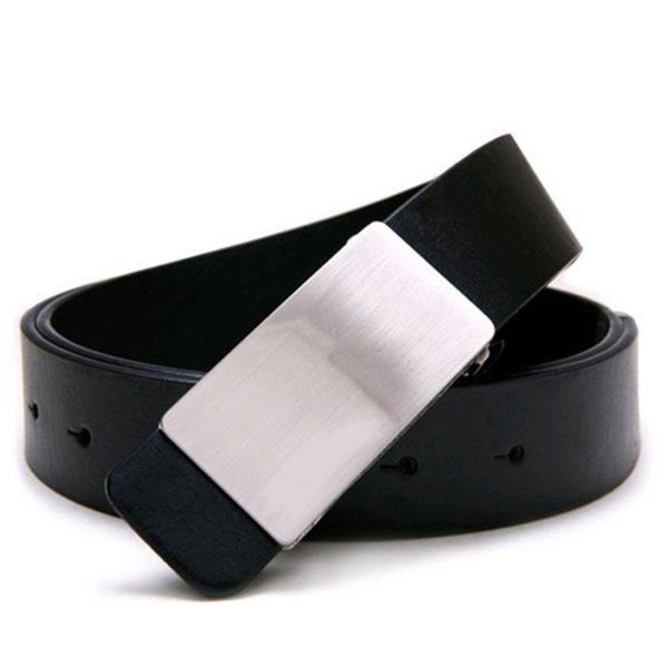 

2020 new fashion for men designer wholesale- new mens adjustable faux leather alloy buckle belt black, Black;brown