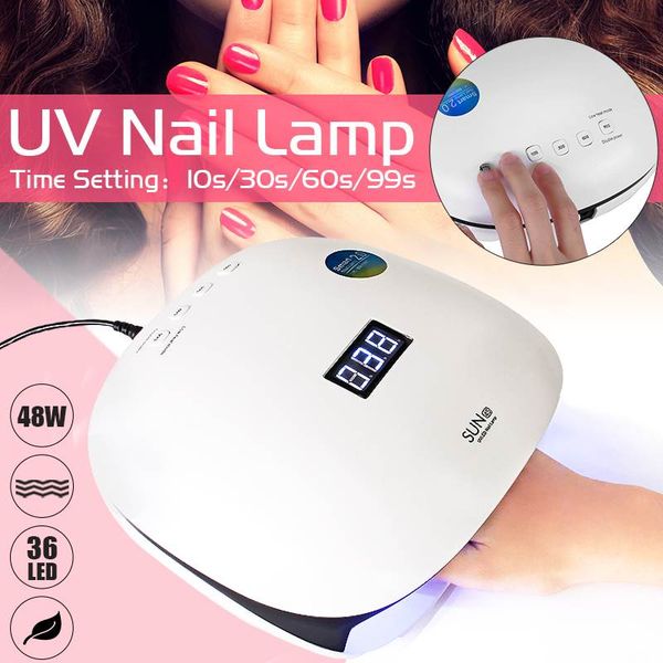 

sun4s 48w uv polish lamp nail dryer 36 led light manicure timer art smart 2.0 series ac110-240v eu/us plug