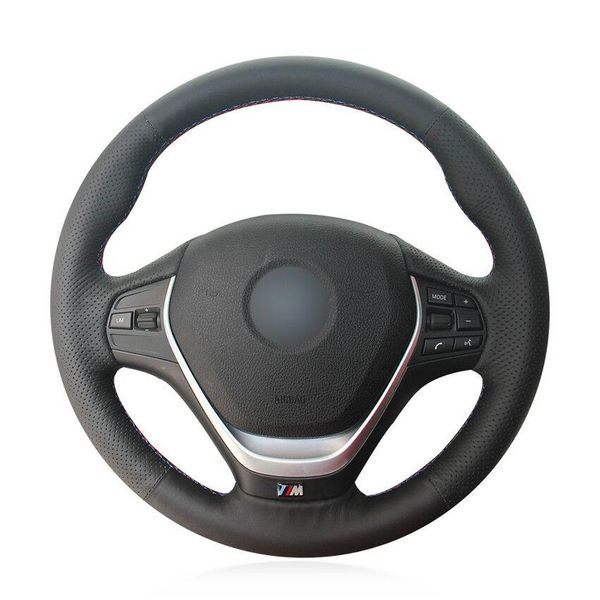 

for bmw f20 2012-2018 hand-sewn steering wheel cover black artificial leather