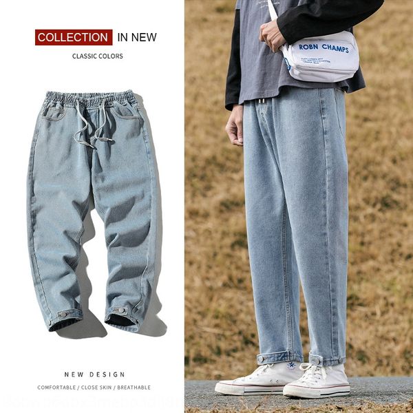 

quality inspection spring men's 20 new loose korean style straight casual pants casual pants jeans and jeans trendy brand ds671tp48, Blue