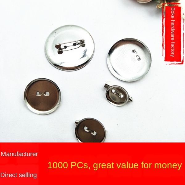 

round disc pin bottom diy accessories diy handmade material brooch clip accessories disc pin bottom support hair clip, Silver