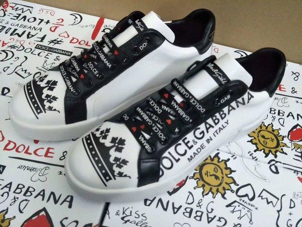 

2020 high-end custom men's and women's classic graffiti daily low-casual sports shoes, fashionable wild trend couple party sho, Black