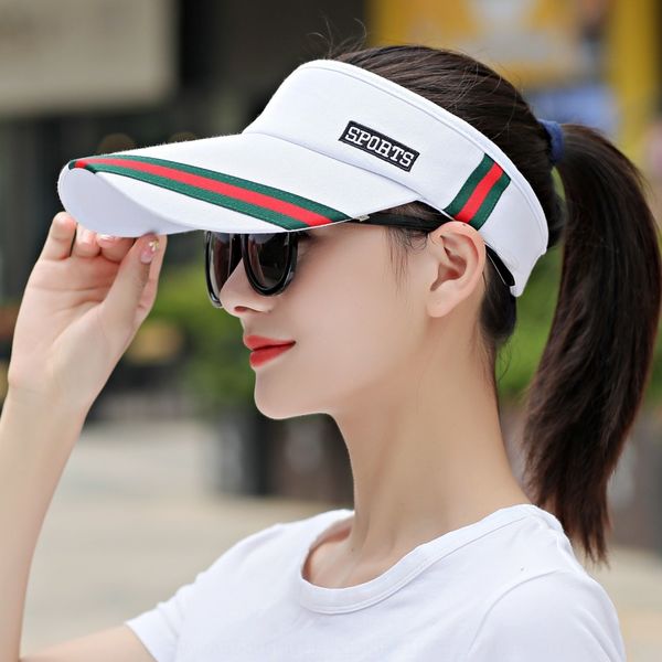 

women's summer sunscreen sun men's outdoor sports empty outdoor sports hat no-sun hat running cap tide, Blue;gray