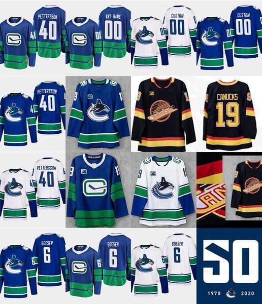 

пользовательские новые старые xs-6xl 40 elias petersson люмое название 2020 ванкувер canucks 19 boeser bo horvat blank skate third daniel se, Black;red
