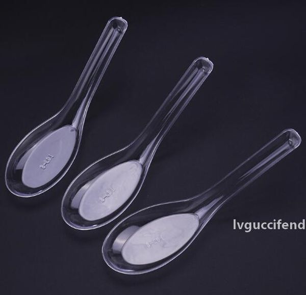 

2000pcs/lot party wedding supplies disposable plastic tableware transparent plastic spoon transparent soup spoon 12cmx3.5cm