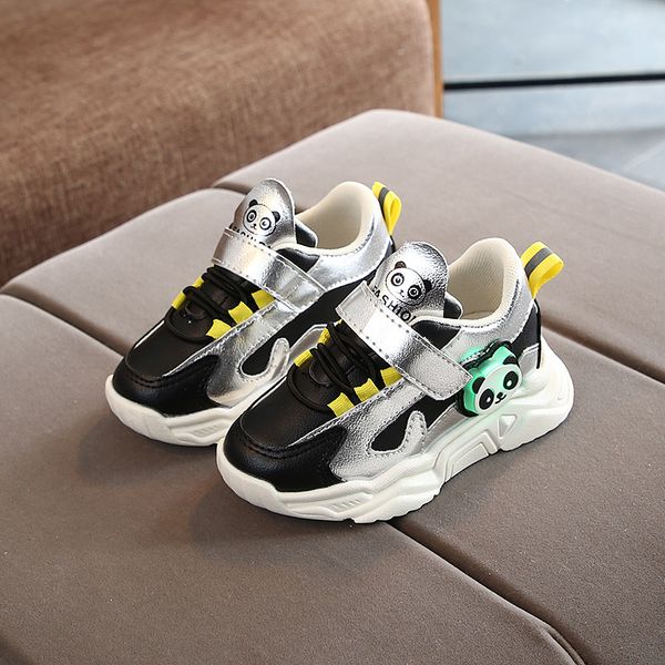 

zapatos deportivos para niÃ±os, zapatillas de deporte para niÃ±os, moda de primavera, transpirables, zapatos gruesos para niÃ±os y niÃ±as, Black